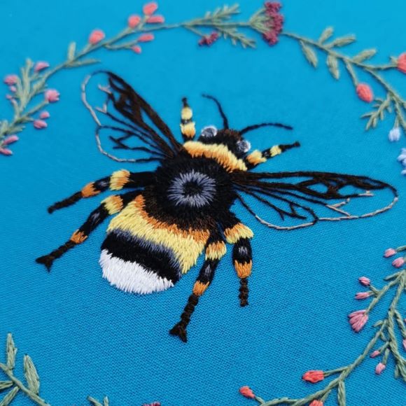 Bumble Bee Embroidery by Chloe Jo Designs