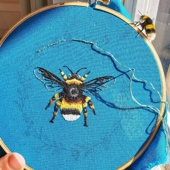 Bumble Bee Embroidery by Chloe Jo Designs